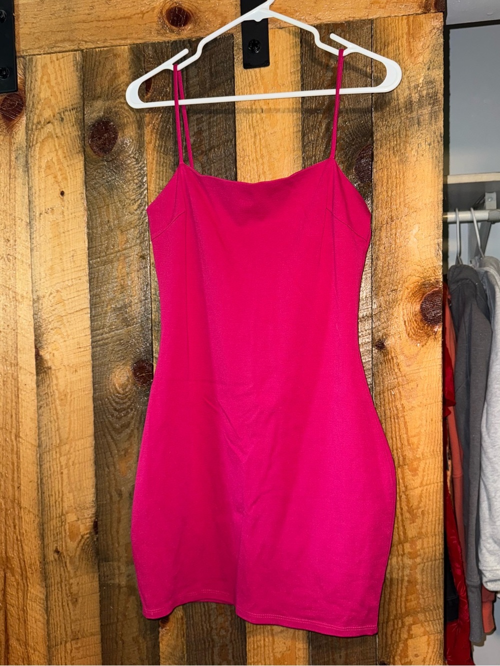 Lulu's Bright Fuchsia Spaghetti Strap Mini Dress